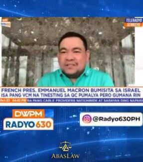 Abaslawfirm BSKE 2023 interview with Tony Velasquez & Karmina Constantino of Teleradyo 630